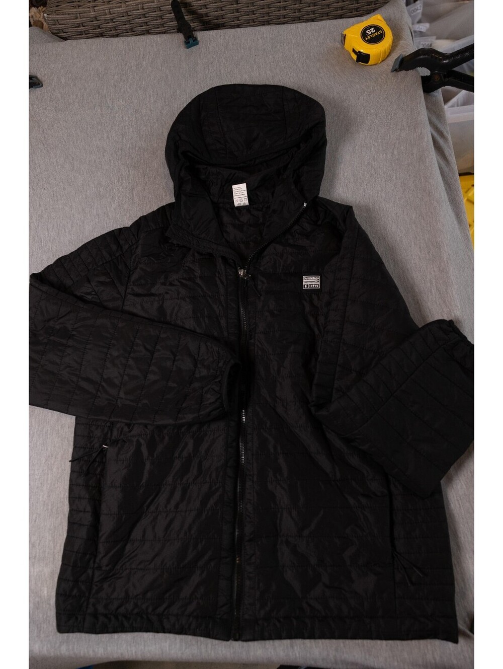 DutchBros promotional employee (Broista) black quilted lightweight hooded jacket